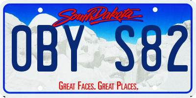 SD license plate 0BYS82