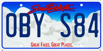 SD license plate 0BYS84
