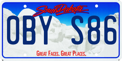 SD license plate 0BYS86
