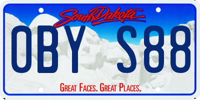 SD license plate 0BYS88