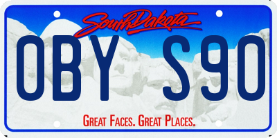 SD license plate 0BYS90