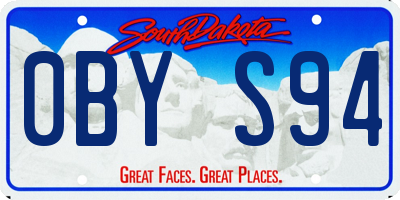 SD license plate 0BYS94