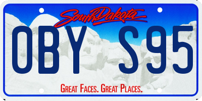 SD license plate 0BYS95