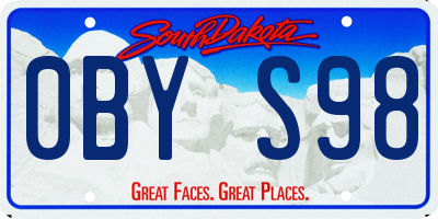 SD license plate 0BYS98