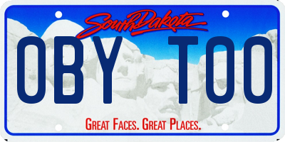 SD license plate 0BYT00