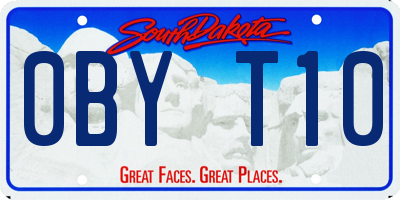 SD license plate 0BYT10
