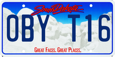 SD license plate 0BYT16