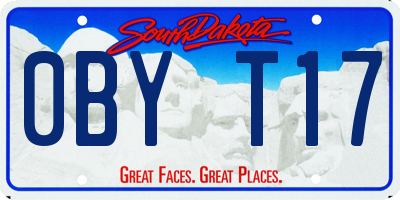 SD license plate 0BYT17
