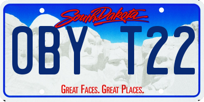 SD license plate 0BYT22