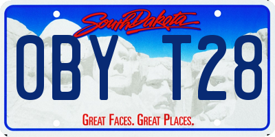 SD license plate 0BYT28