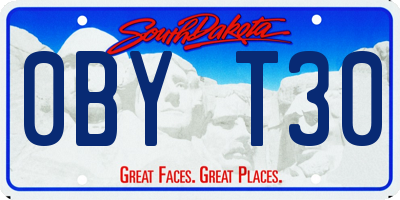 SD license plate 0BYT30