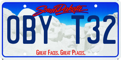 SD license plate 0BYT32