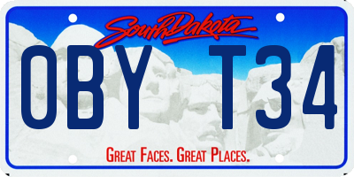 SD license plate 0BYT34
