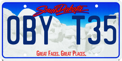 SD license plate 0BYT35