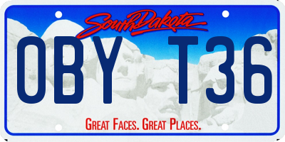 SD license plate 0BYT36
