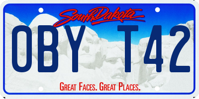 SD license plate 0BYT42
