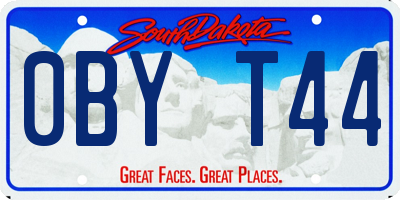 SD license plate 0BYT44