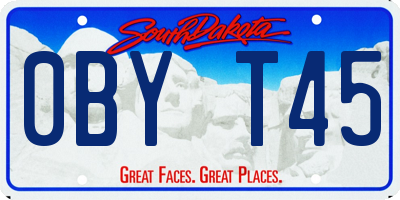 SD license plate 0BYT45