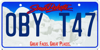 SD license plate 0BYT47