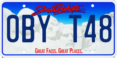 SD license plate 0BYT48