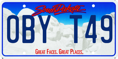 SD license plate 0BYT49