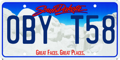 SD license plate 0BYT58