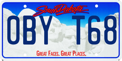 SD license plate 0BYT68