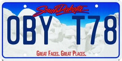 SD license plate 0BYT78