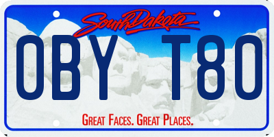 SD license plate 0BYT80