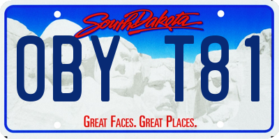 SD license plate 0BYT81