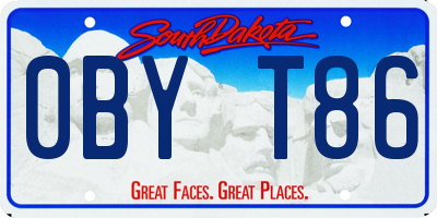 SD license plate 0BYT86