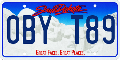 SD license plate 0BYT89