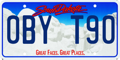 SD license plate 0BYT90