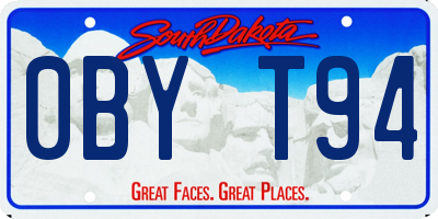 SD license plate 0BYT94