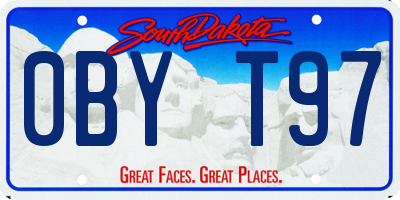 SD license plate 0BYT97