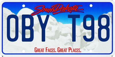 SD license plate 0BYT98