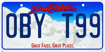 SD license plate 0BYT99