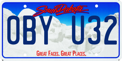 SD license plate 0BYU32