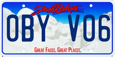 SD license plate 0BYV06