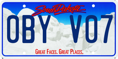 SD license plate 0BYV07