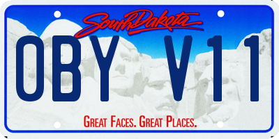 SD license plate 0BYV11