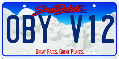 SD license plate 0BYV12