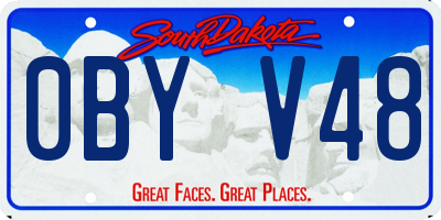SD license plate 0BYV48