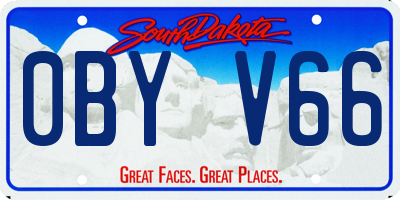 SD license plate 0BYV66
