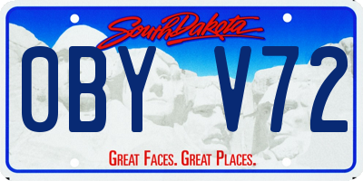 SD license plate 0BYV72