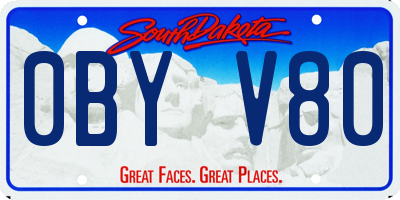 SD license plate 0BYV80