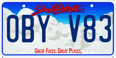 SD license plate 0BYV83