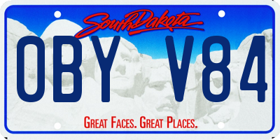 SD license plate 0BYV84