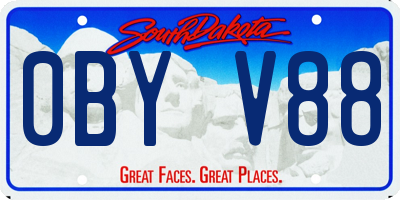 SD license plate 0BYV88