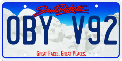 SD license plate 0BYV92
